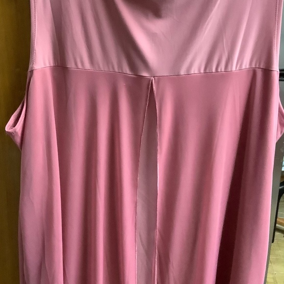 New with tags Adele and May 3X Dressy Pink draped blouse No sleeves Dressy - Picture 7 of 8